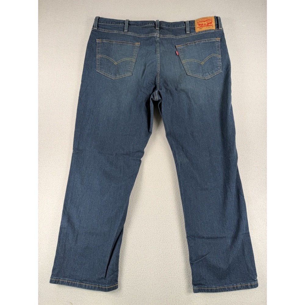 Levi's 541 Mens Athletic Stretch Jeans 42X28 Dark Blue Wash Denim - Picture 8 of 10